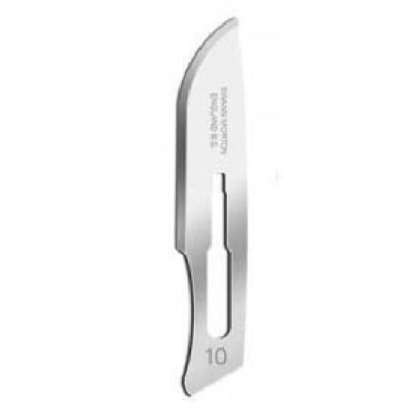 Swann-Morton #10 Sterile Surgical Blades, Carbon Steel [individually packed, box of 100]